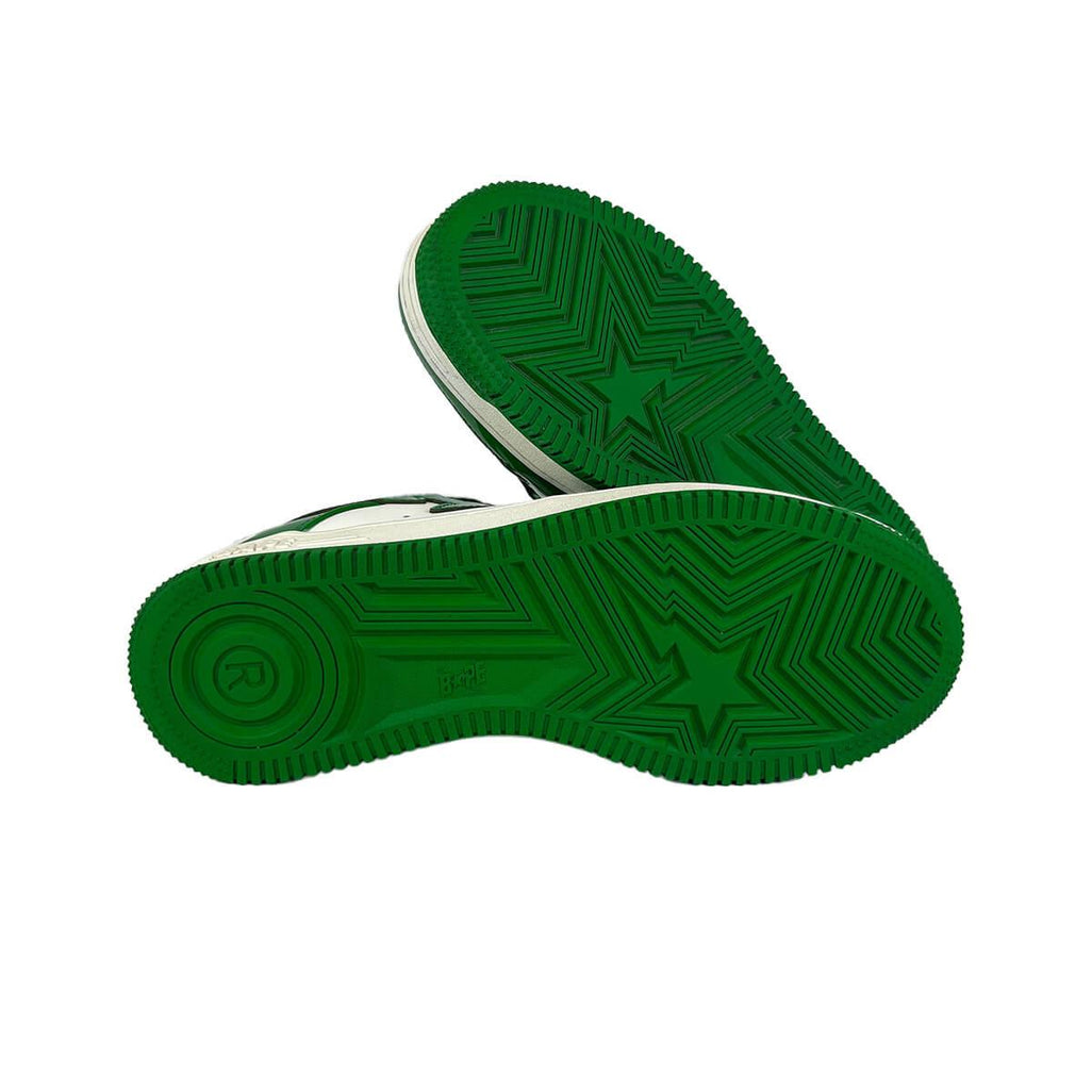 A Bathing Ape Bape Sta 'Patent Leather Green White' UK8