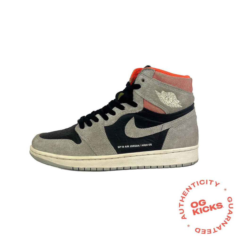 Jordan 1 Retro High 'Neutral Grey Hyper Crimson' (No Box) UK7.5