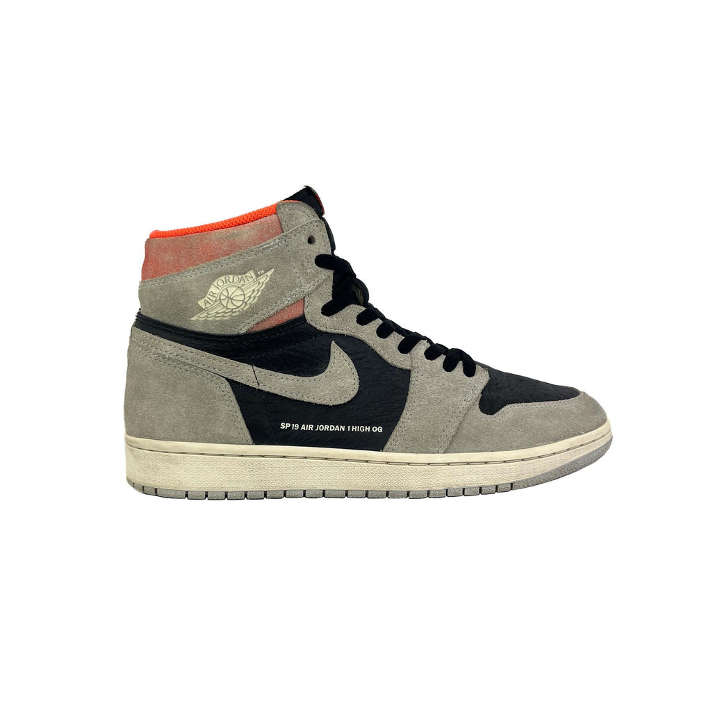 Jordan 1 Retro High 'Neutral Grey Hyper Crimson' (No Box) UK7.5