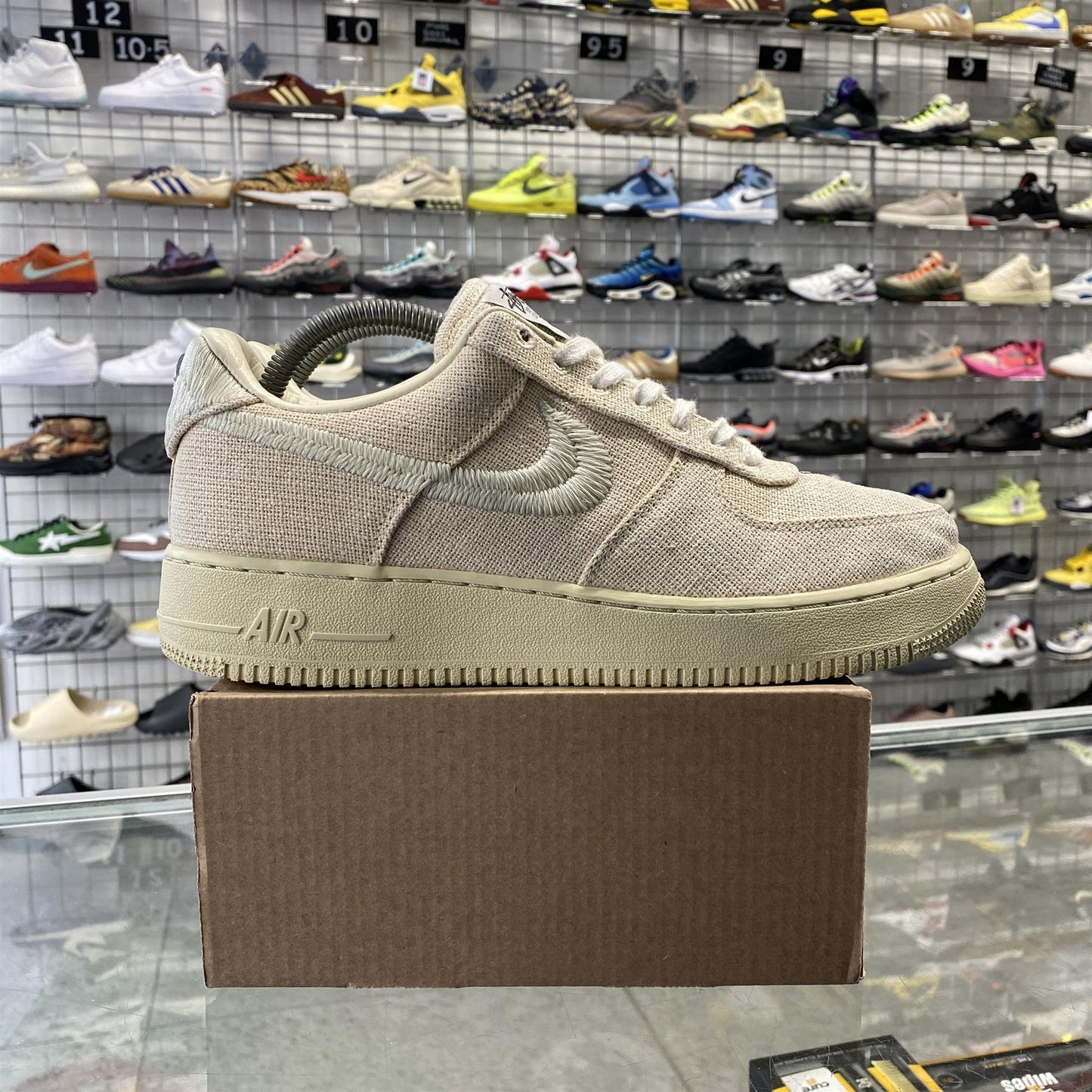 Nike Air Force 1 Low Stussy 'Fossil' UK8 (No Box)