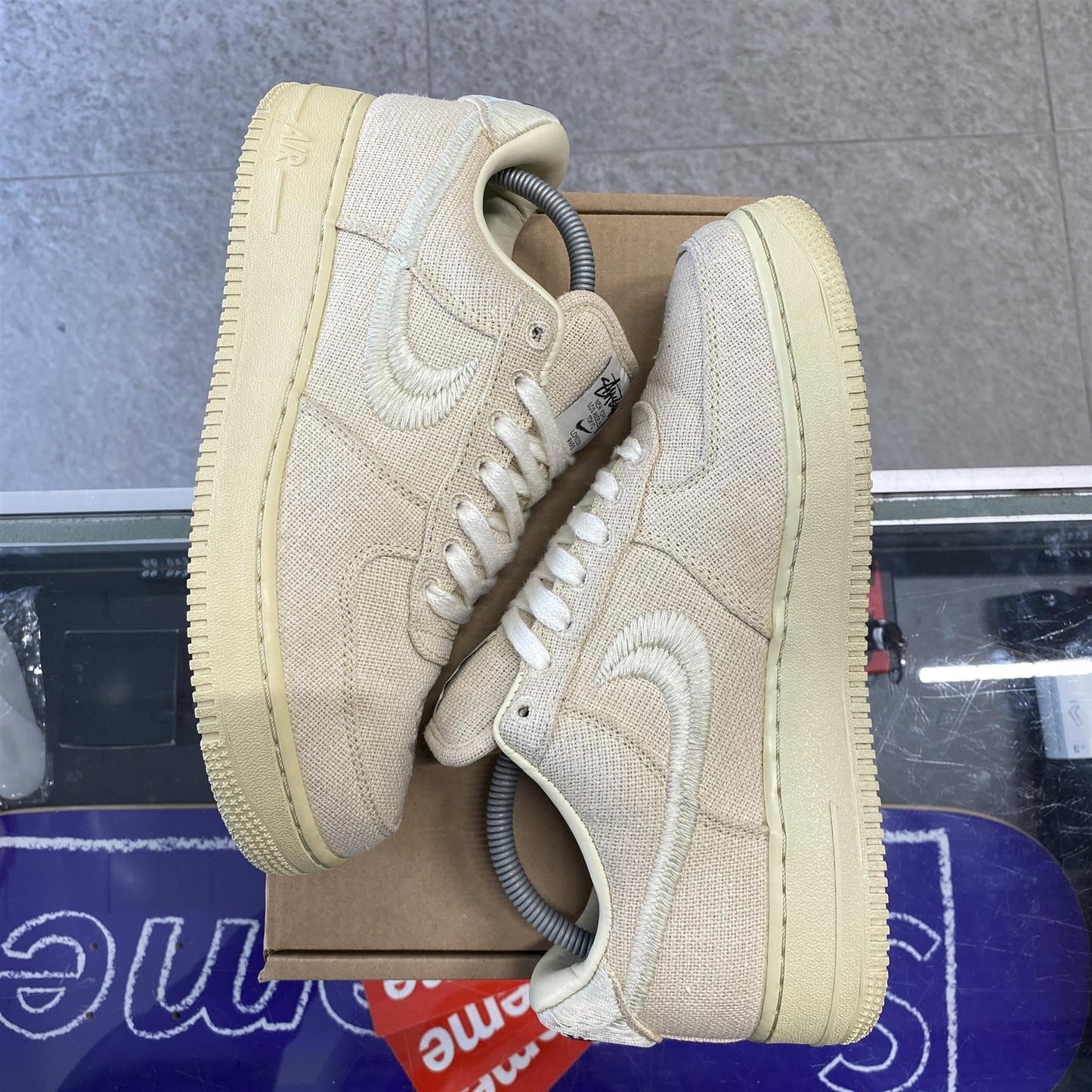 Nike Air Force 1 Low x Stussy 'Fossil' UK7.5 (No Box)