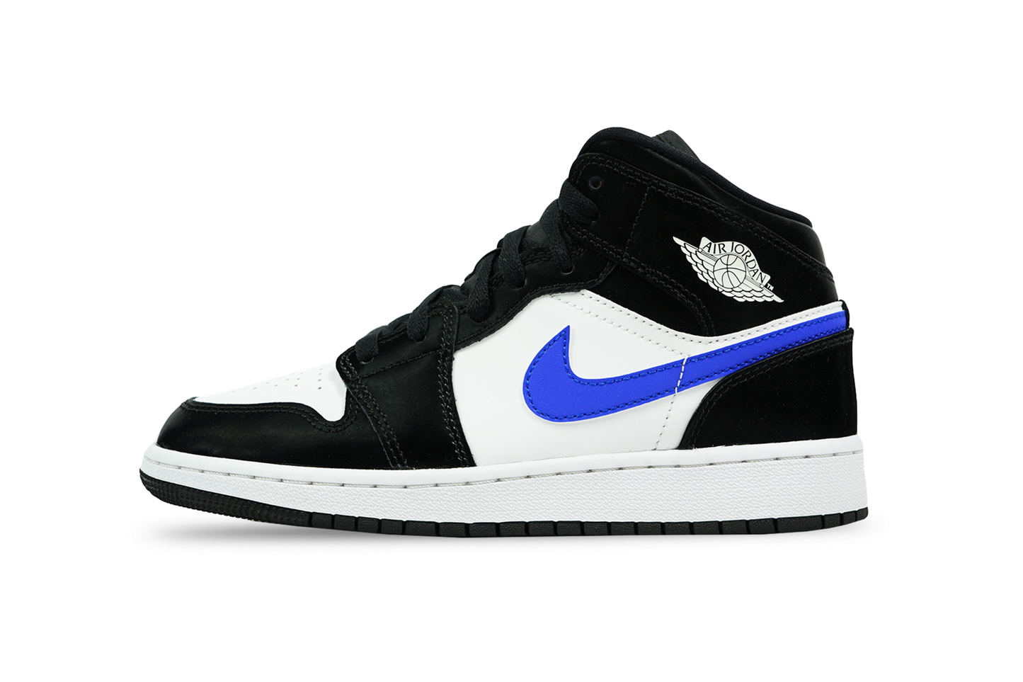 Air Jordan 1 Mid Black Racer Blue White (GS)