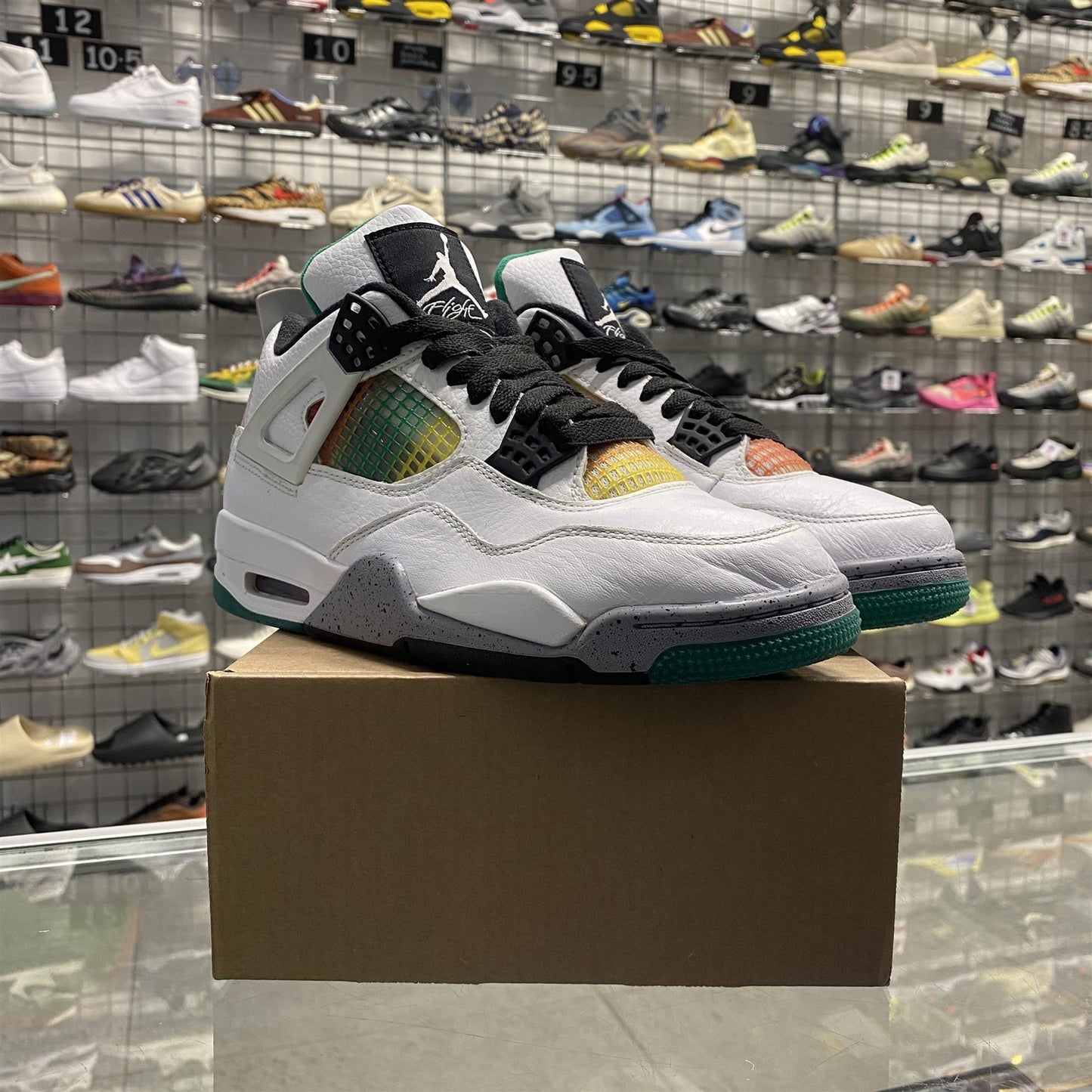 Air Jordan 4 Retro 'Lucid Green Rasta' UK5.5 (No Box)