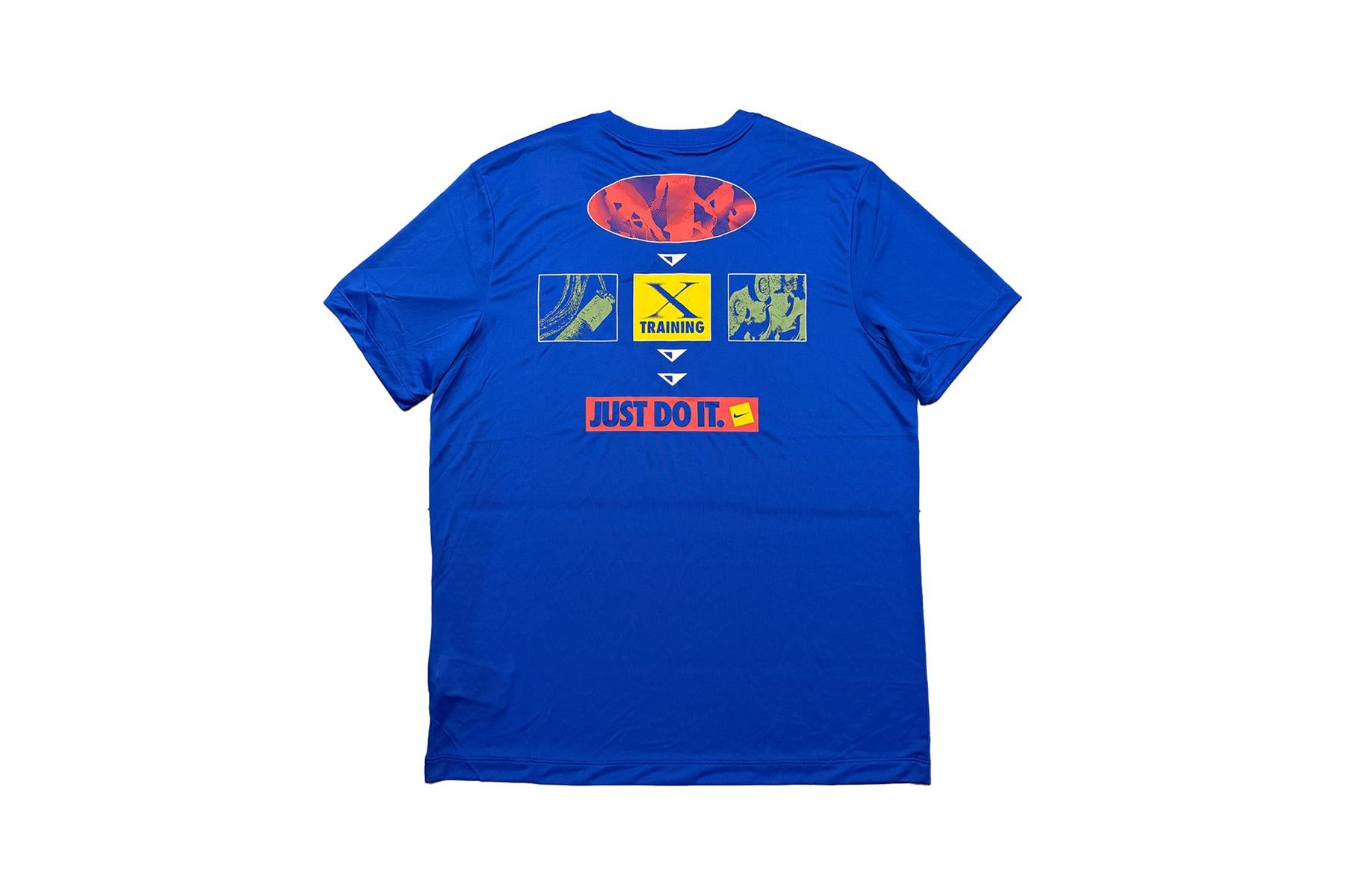 royal blue and yellow nike shirt