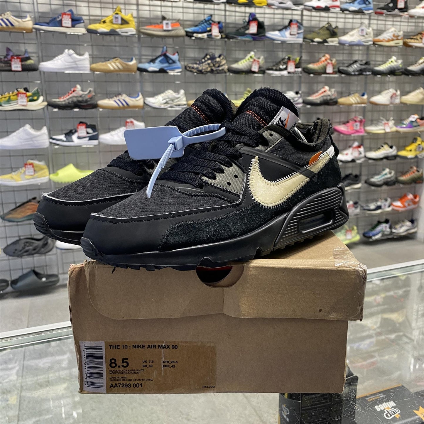 Nike Air Max 90 Off-White 'Black' UK7.5