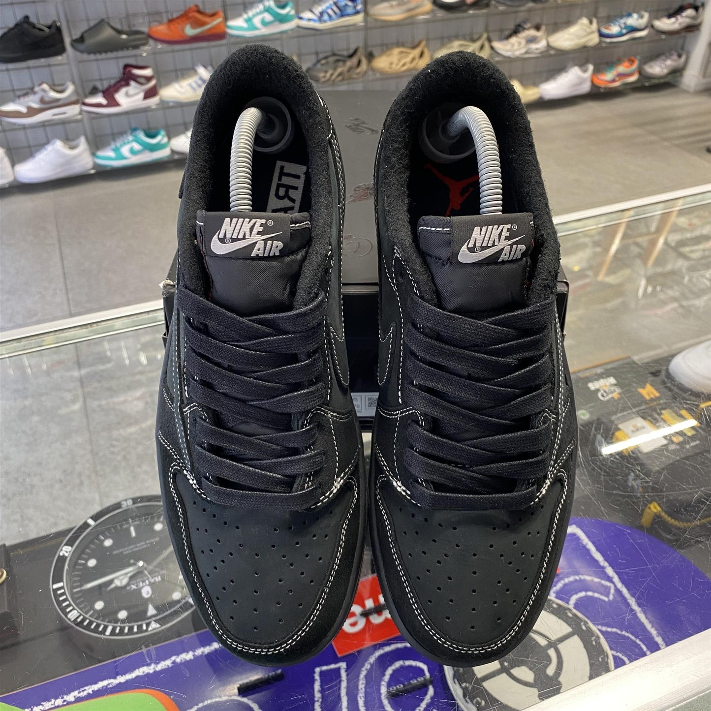 Jordan 1 Retro Low OG SP Travis Scott 'Black Phantom' UK8