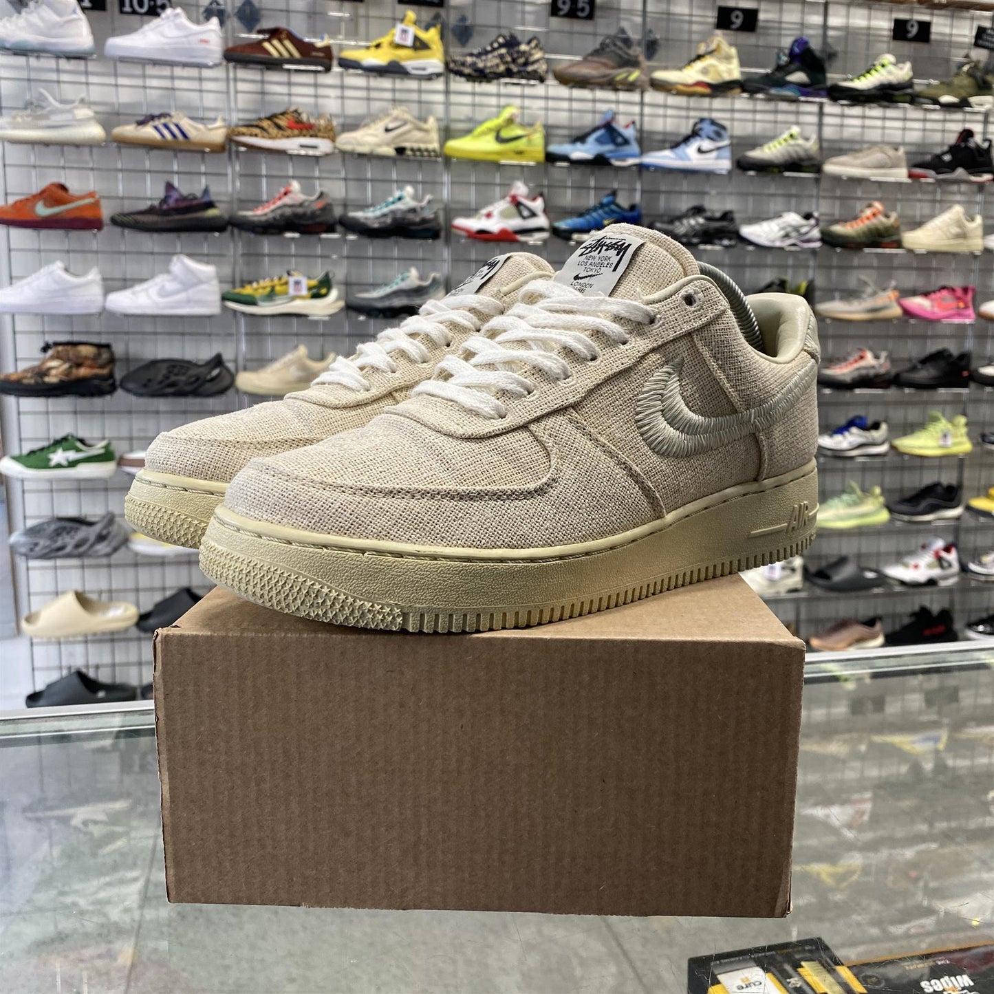 Nike Air Force 1 Low Stussy 'Fossil' UK8 (No Box)