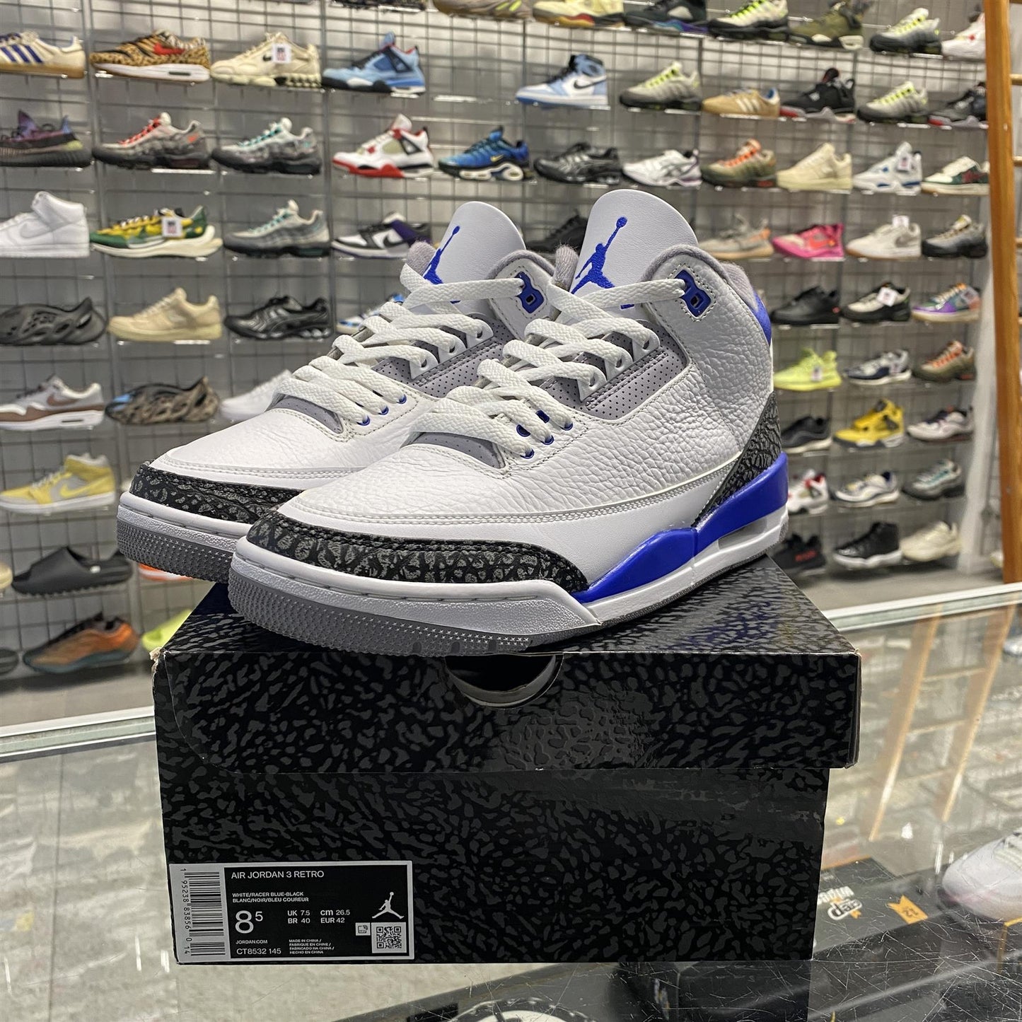 Air Jordan 3 Retro 'Racer Blue' UK7.5