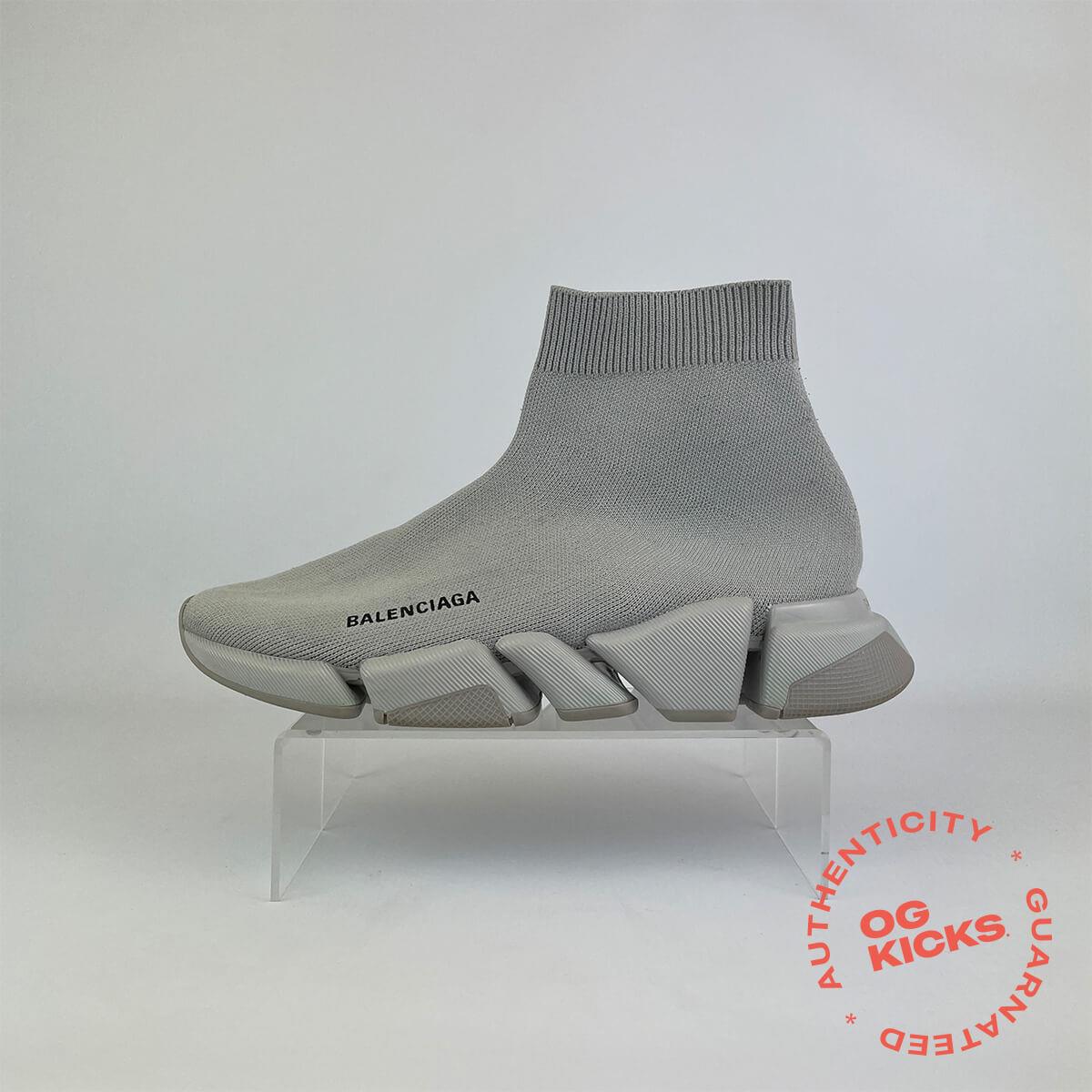 Balenciaga Speed 2.0 Grey Recycled Knit (No Box) UK8