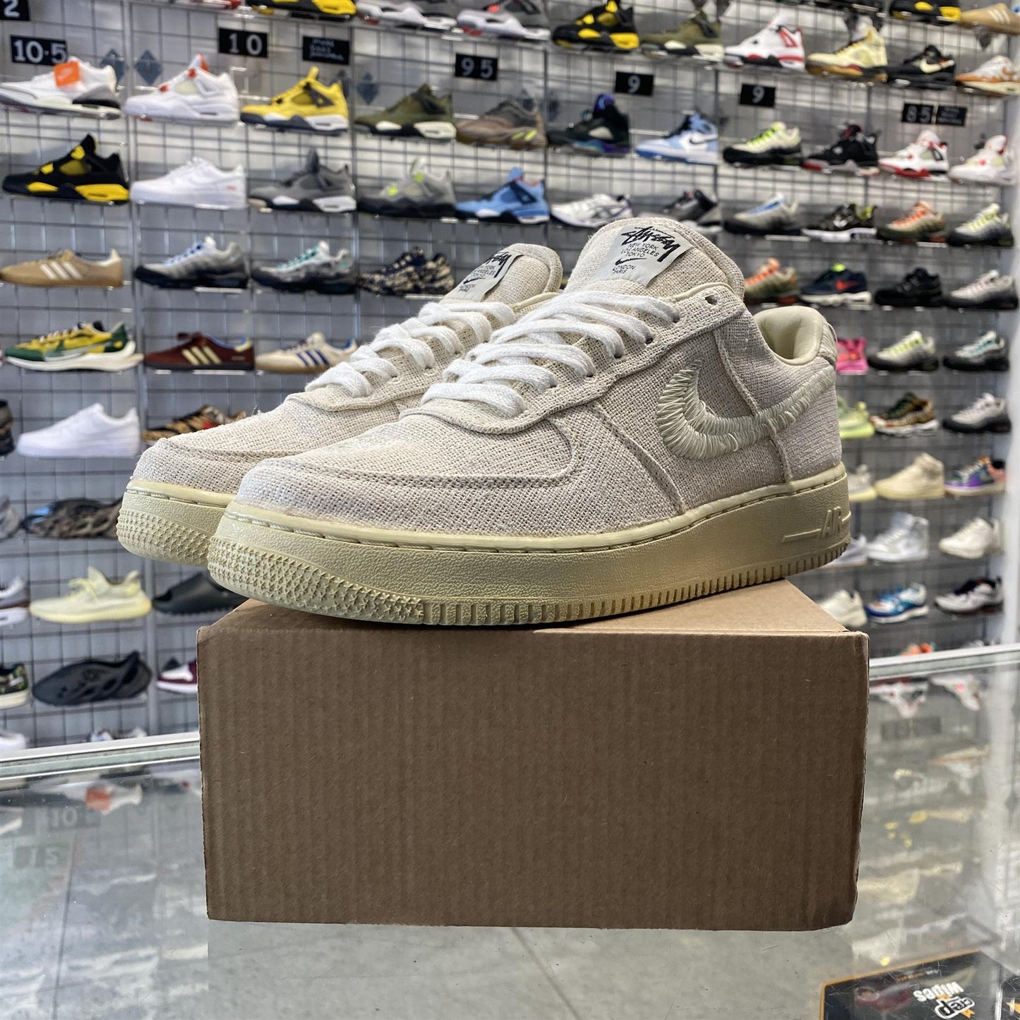 Nike Air Force 1 Low Stussy 'Fossil' UK8 (No Box)