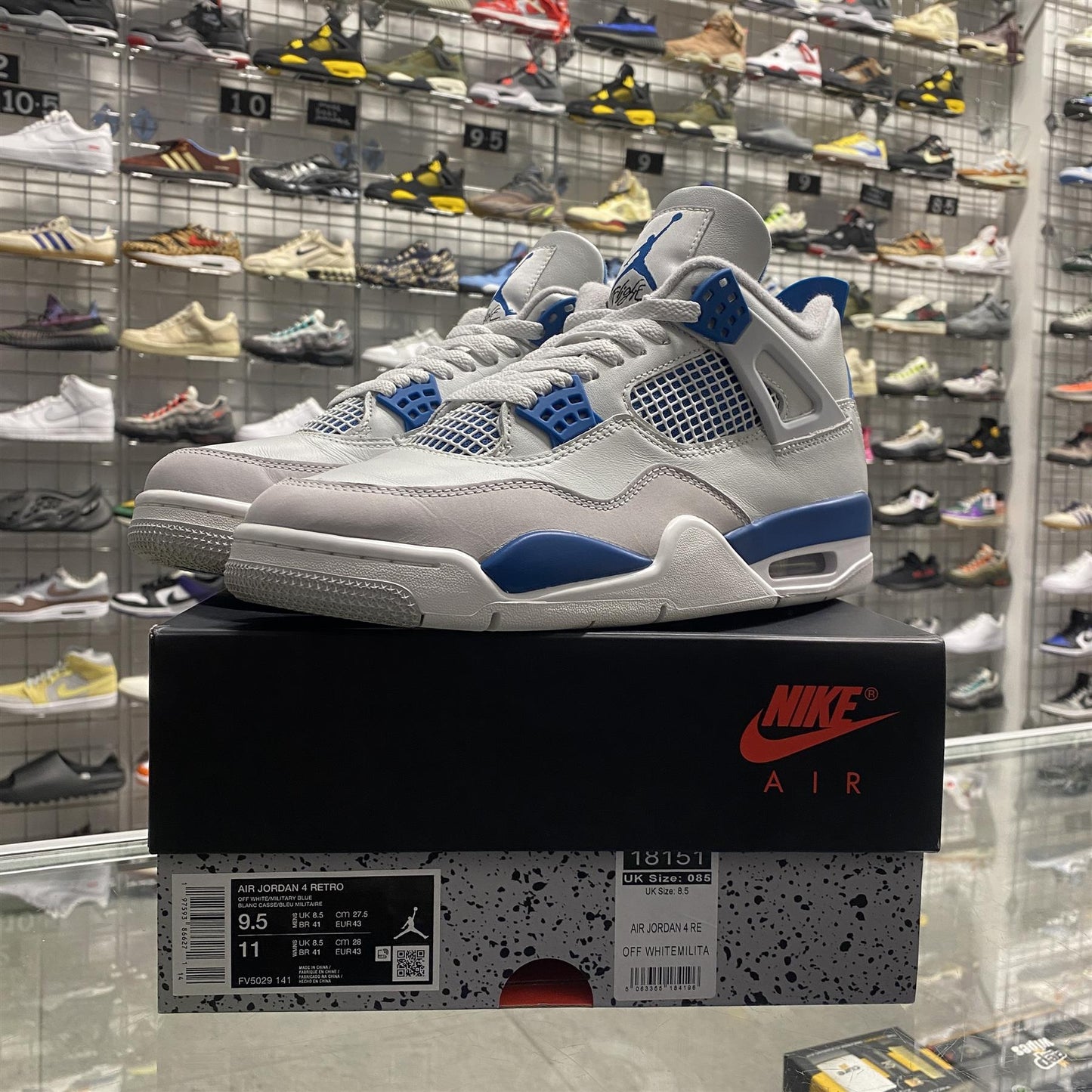 Jordan 4 Retro 'Military Blue' (2024) UK8.5