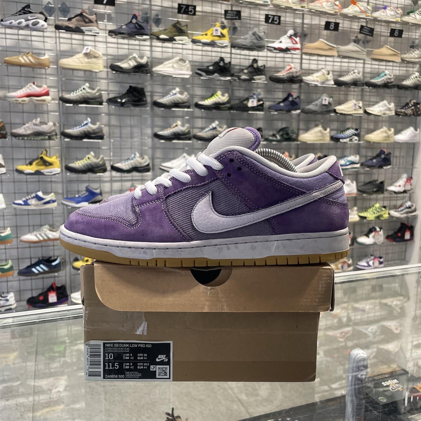 Nike SB Dunk Low Pro ISO Orange Label 'Unbleached Pack Lilac' UK9