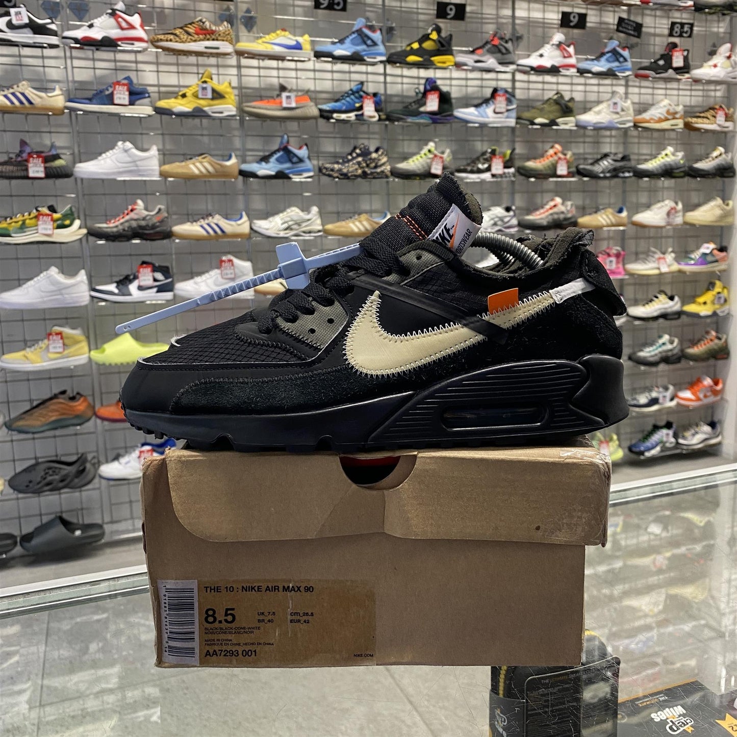 Nike Air Max 90 Off-White 'Black' UK7.5