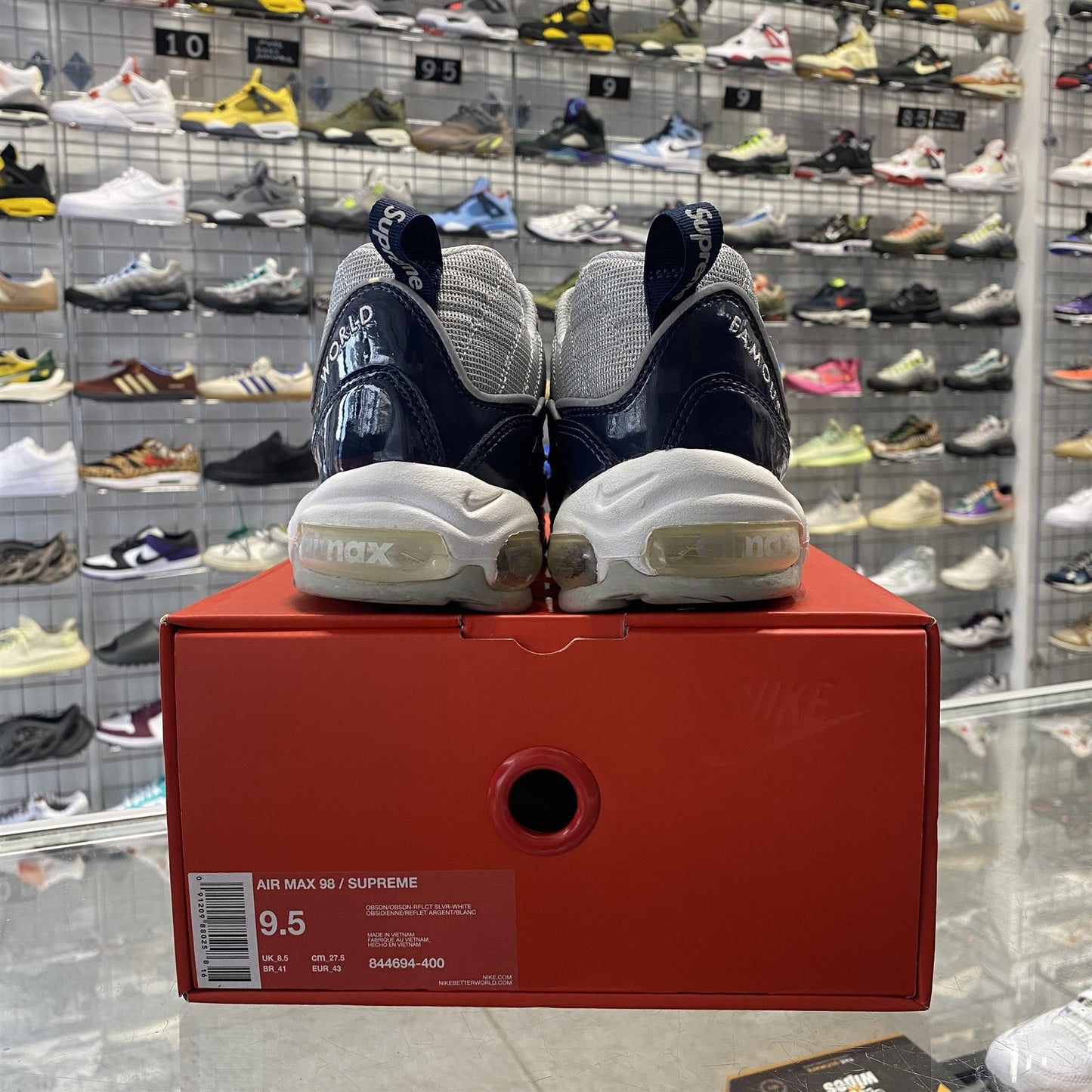 Nike Air Max 98 x Supreme 'Obsidian' UK8.5