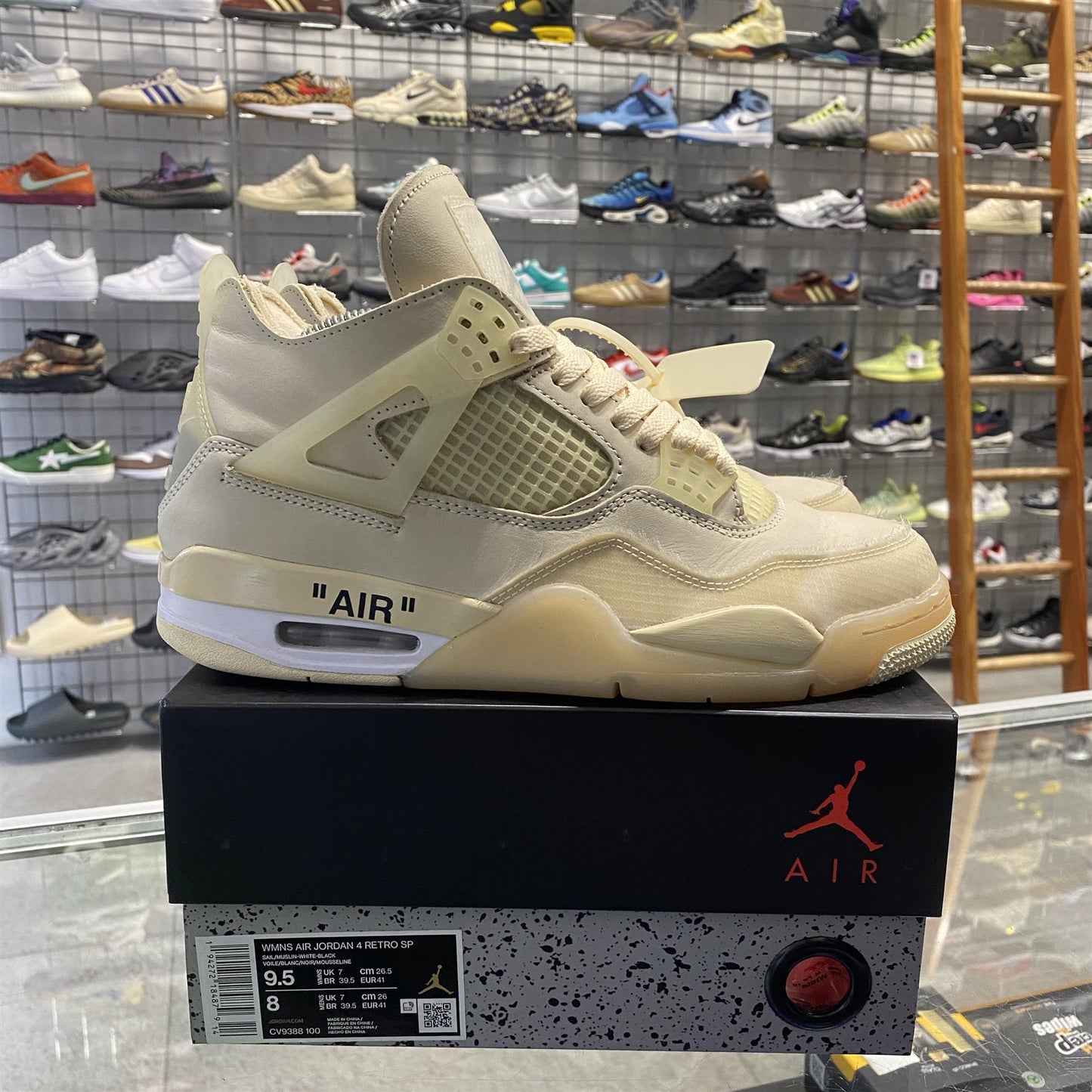 Jordan 4 Retro Off-White 'Sail' UK7