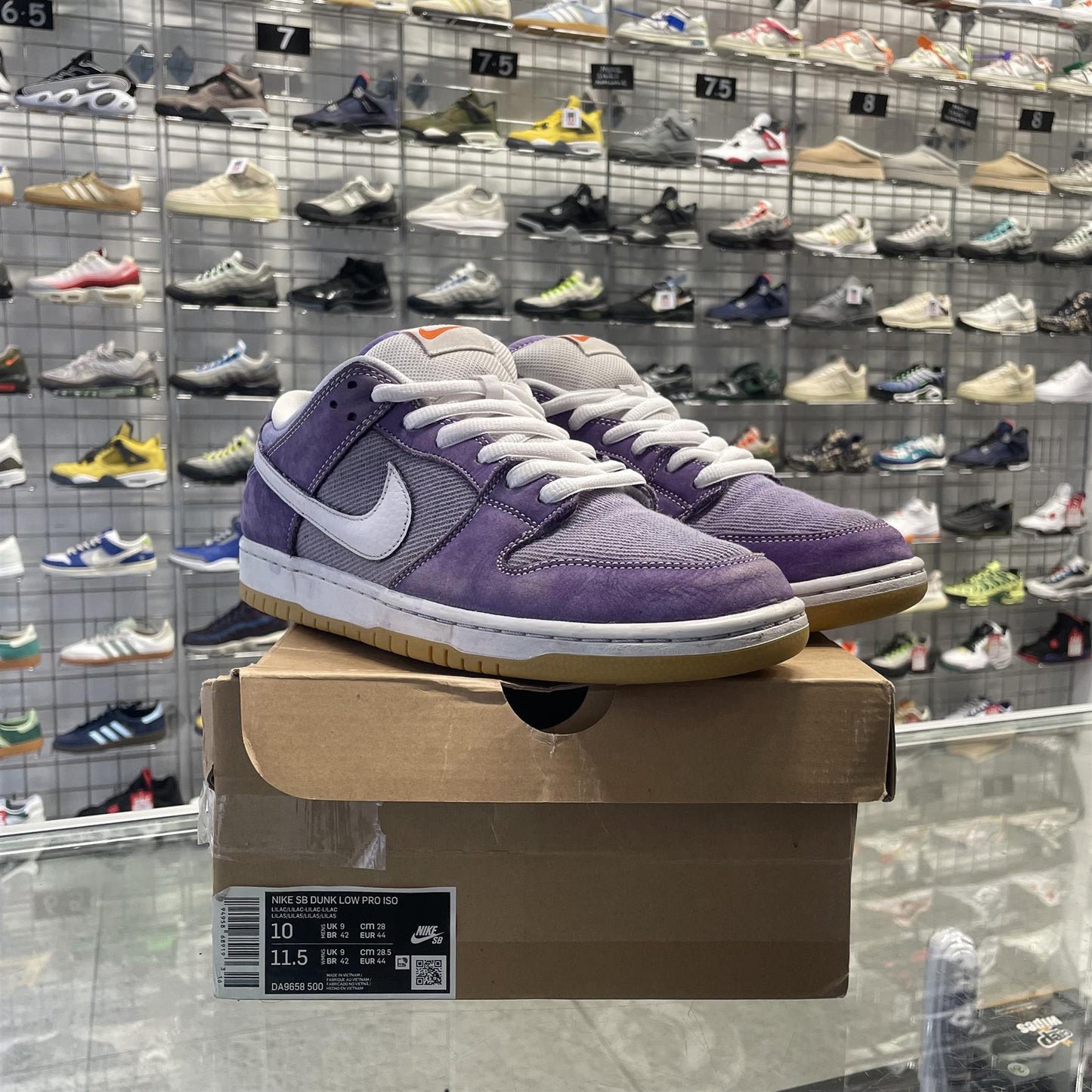 Nike SB Dunk Low Pro ISO Orange Label 'Unbleached Pack Lilac' UK9