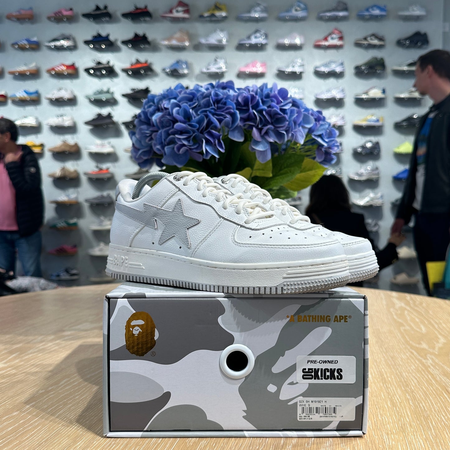 A Bathing Ape Bape Sta JJJJound 'White Grey' UK8