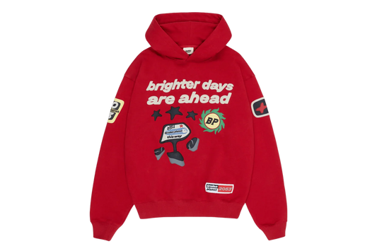 Broken Planet Market Brighter Days Are Ahead Hoodie 'Ruby Red'