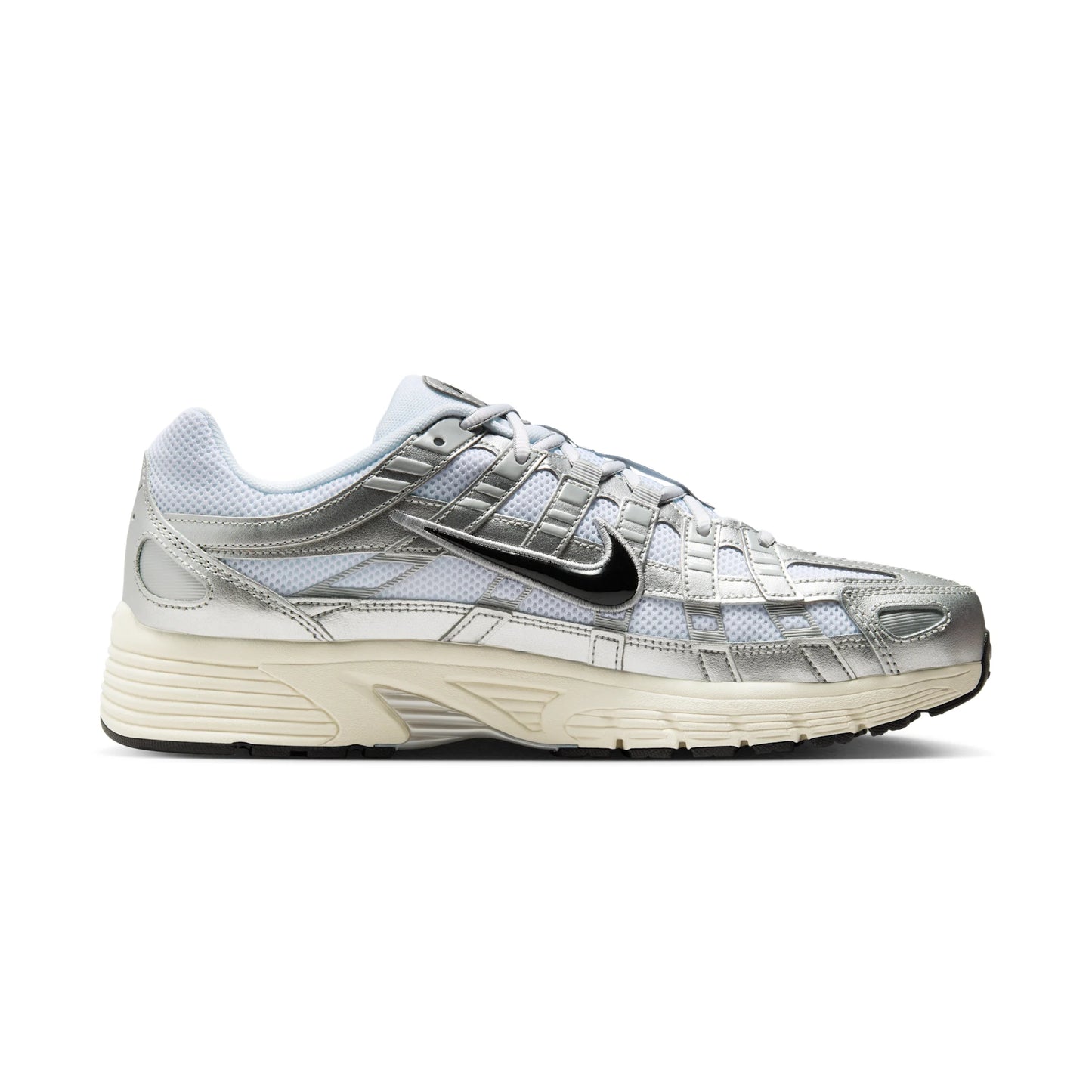 Nike P-6000 White Metallic Silver Flat Silver Black