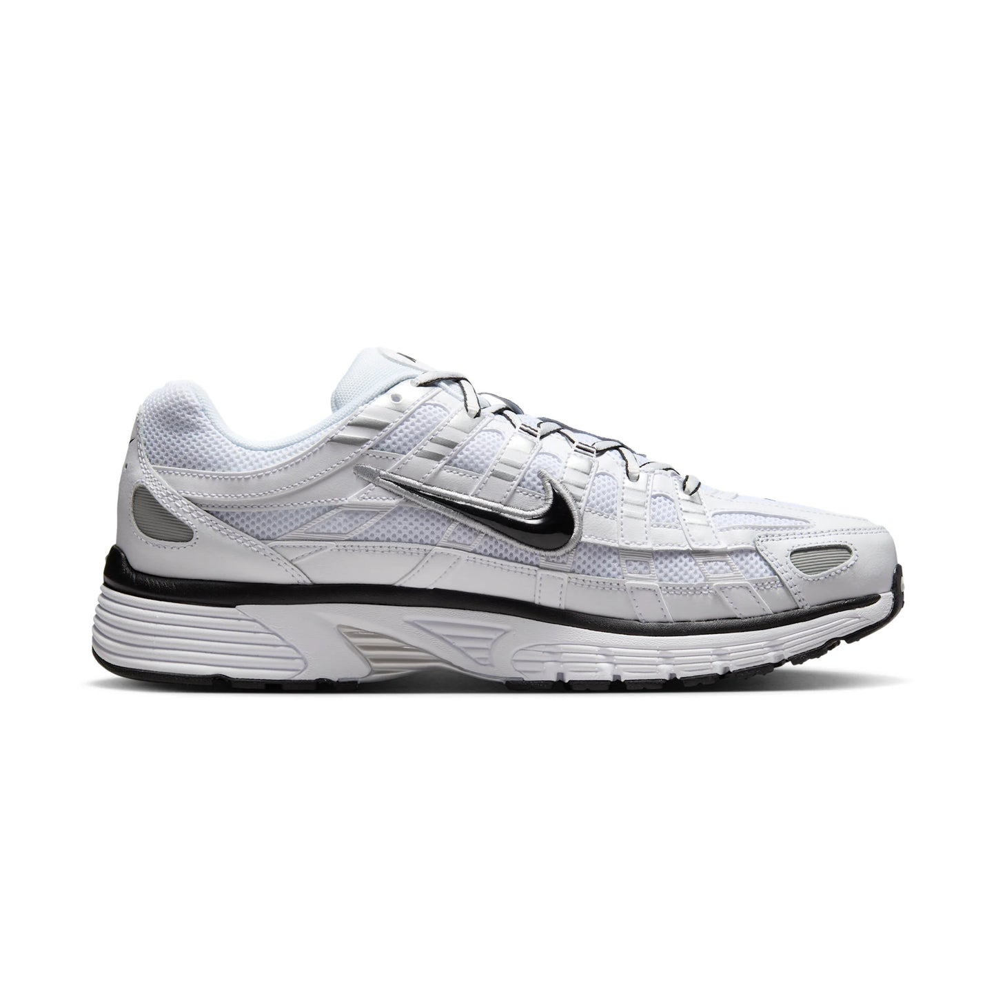 Nike P-6000 White Metallic Silver Black