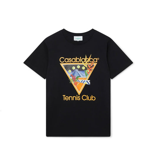 Casablanca T Shirt Tennis Club Icon Black