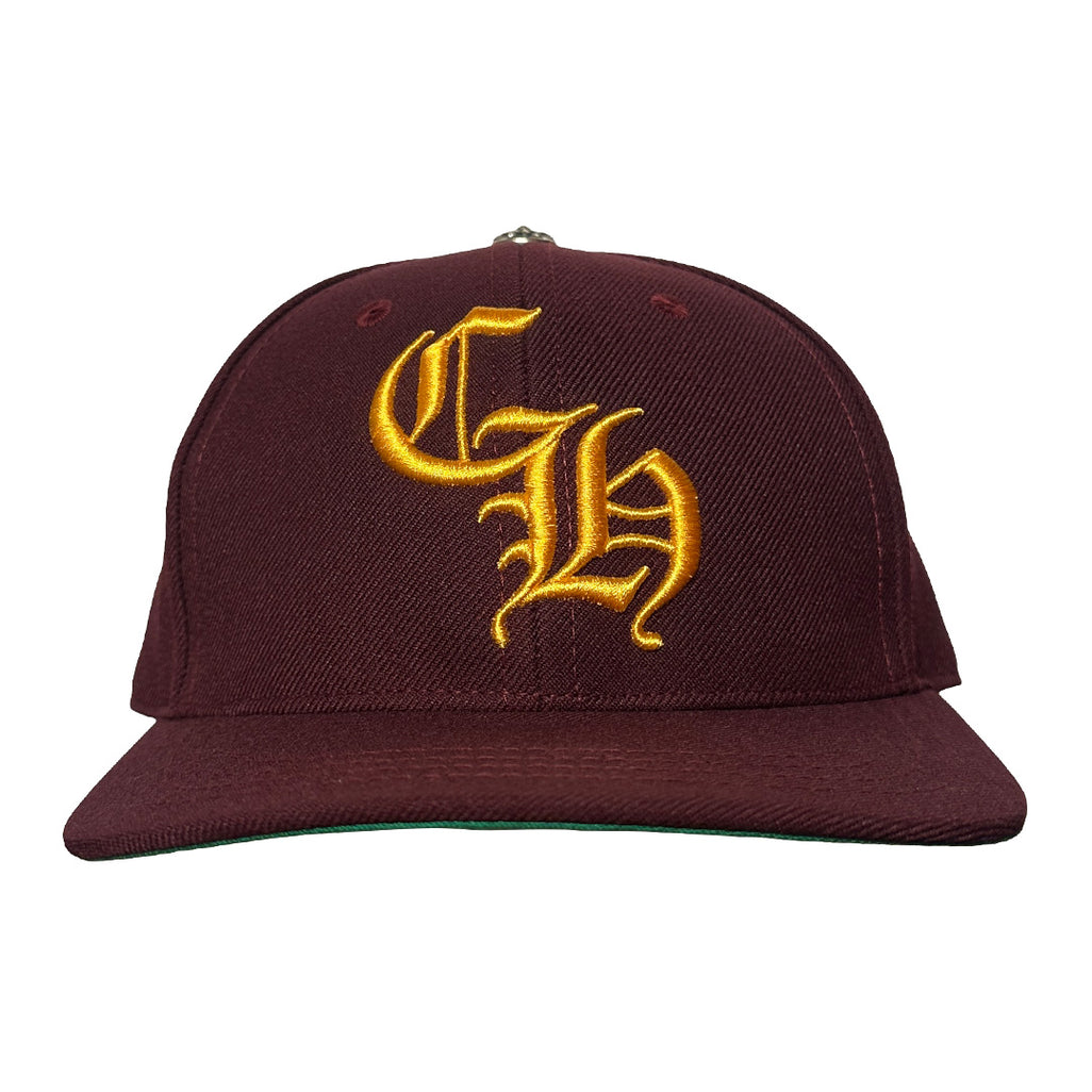 Chrome Hearts Baseball Trucker Hat Burgundy Gold