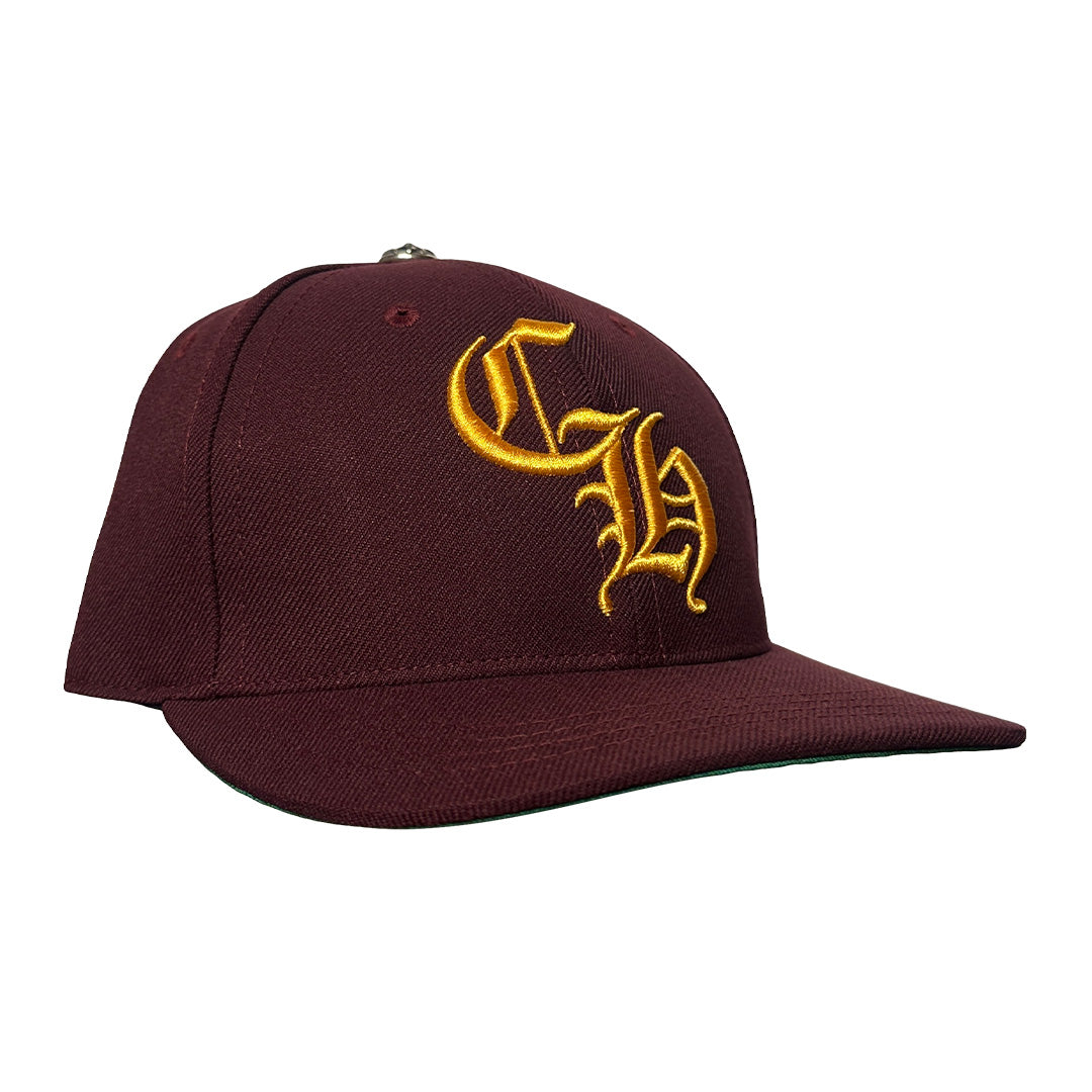 Chrome Hearts Baseball Trucker Hat Burgundy Gold