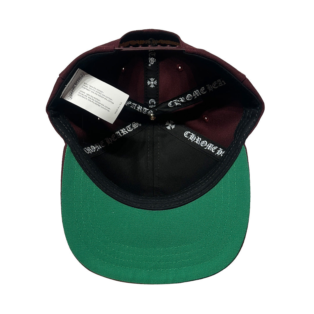 Chrome Hearts Baseball Trucker Hat Burgundy Gold