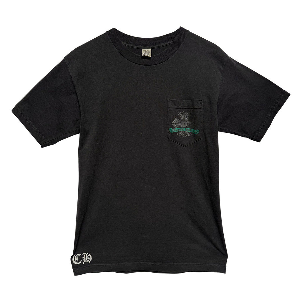 Chrome Hearts Black & Green Horseshoe Logo T-Shirt