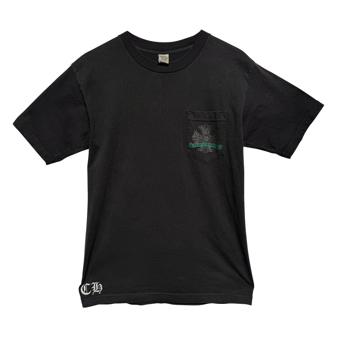Chrome Hearts Black & Green Horseshoe Logo T-Shirt