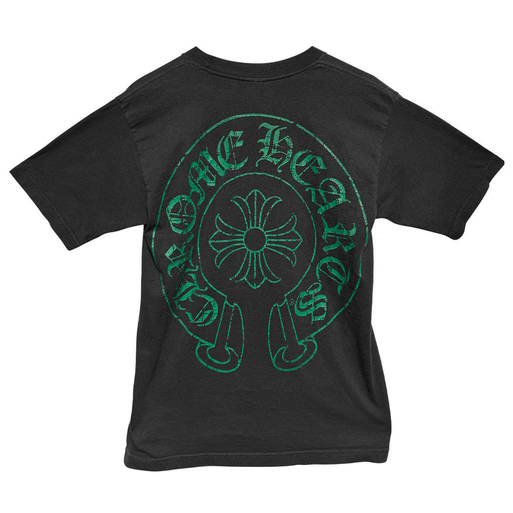 Chrome Hearts Black & Green Horseshoe Logo T-Shirt