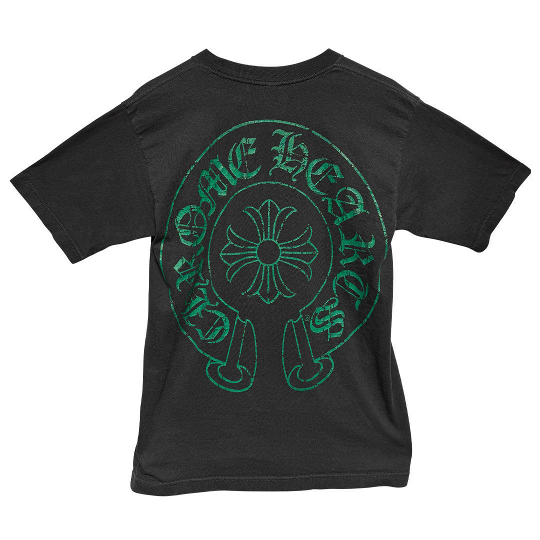 Chrome Hearts Black & Green Horseshoe Logo T-Shirt
