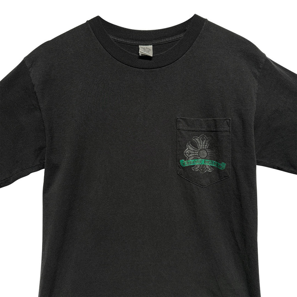Chrome Hearts Black & Green Horseshoe Logo T-Shirt