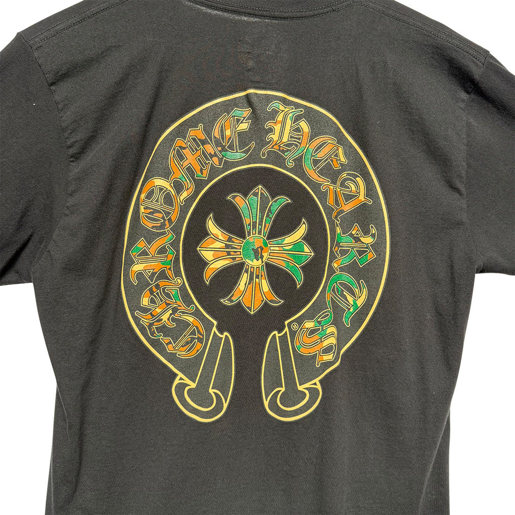Chrome Hearts Camouflage Horseshoe Logo T-Shirt