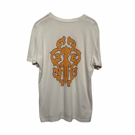 Chrome Hearts Dagger Logo T-Shirt White Orange