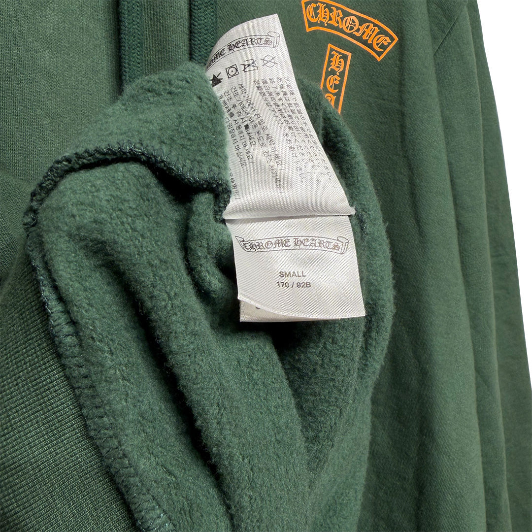 Chrome Hearts Dark Green Yellow Spell Out Hoodie
