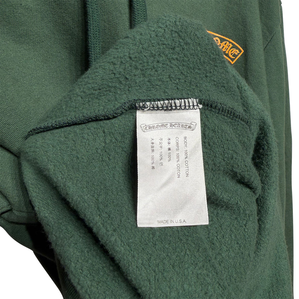 Chrome Hearts Dark Green Yellow Spell Out Hoodie