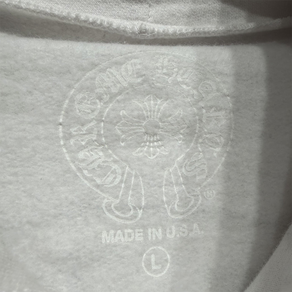 Chrome Hearts Floral Horseshoe Hoodie White Black