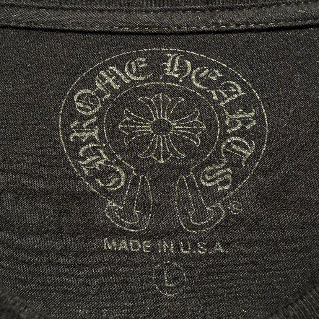 Chrome Hearts Gradient Logo Long sleeve T-Shirt Black/Yellow/Orange