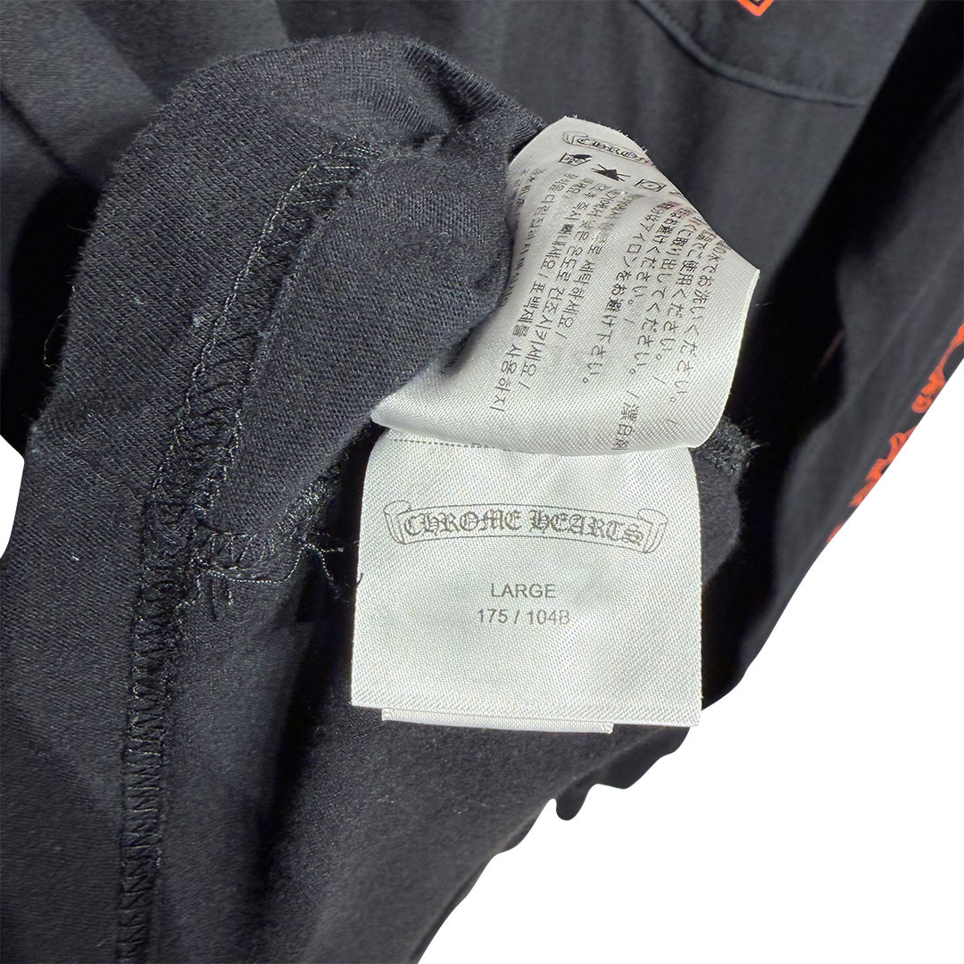 Chrome Hearts Gradient Logo Long sleeve T-Shirt Black/Yellow/Orange