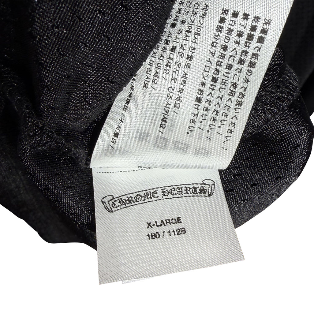 Chrome Hearts "HEARTS" Script Mesh Long Sleeve Jersey Black