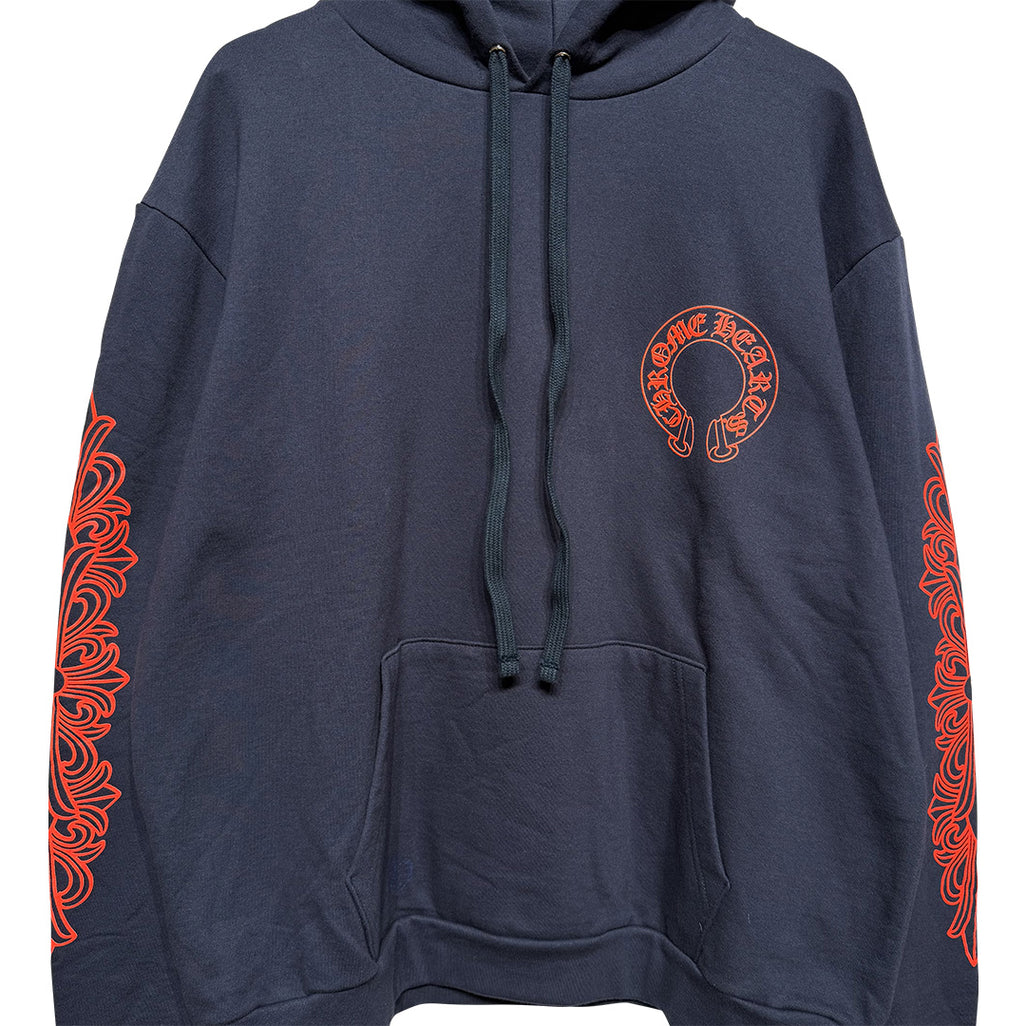 Chrome Hearts Navy Red Floral Hoodie