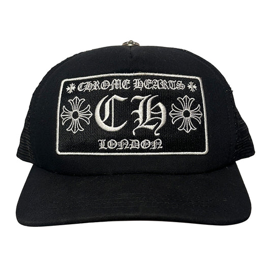 Chrome Hearts London Trucker Cap Black White