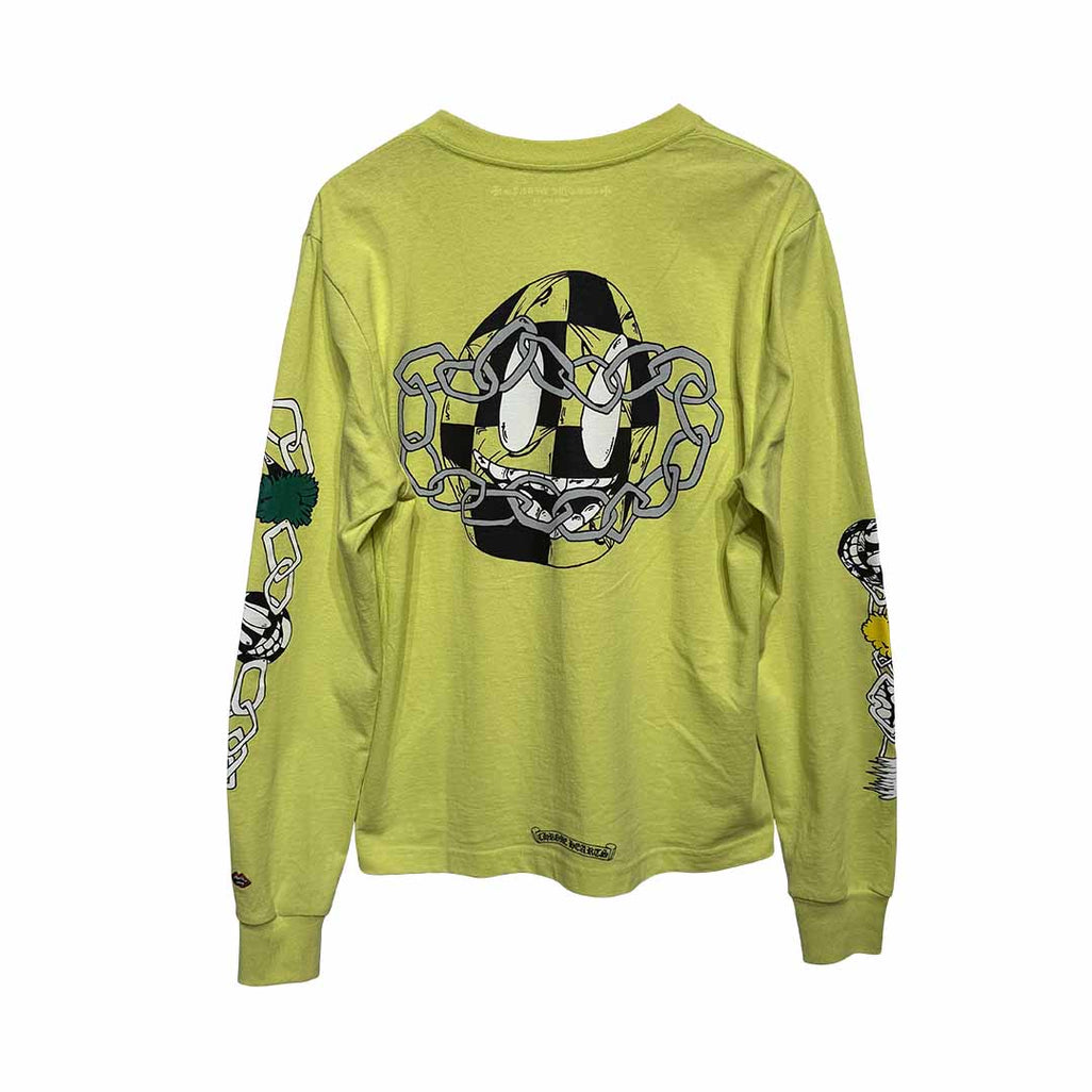 Chrome Hearts Matty Boy Link Long-Sleeve T-Shirt Lime Green