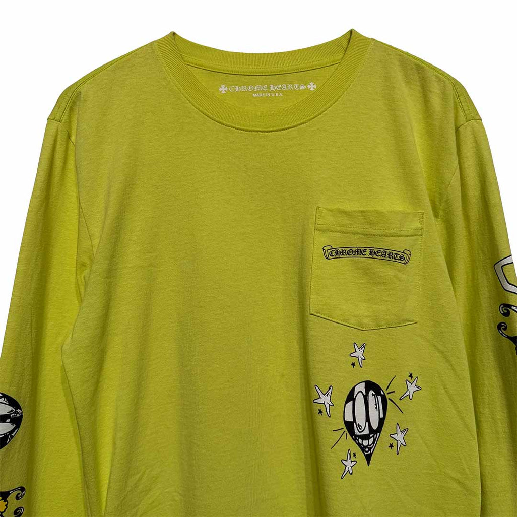 Chrome Hearts Matty Boy Link Long-Sleeve T-Shirt Lime Green