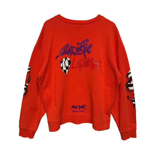 Chrome Hearts Matty Boy "Sadistic Lipstick" Crewneck Sweatshirt Orange