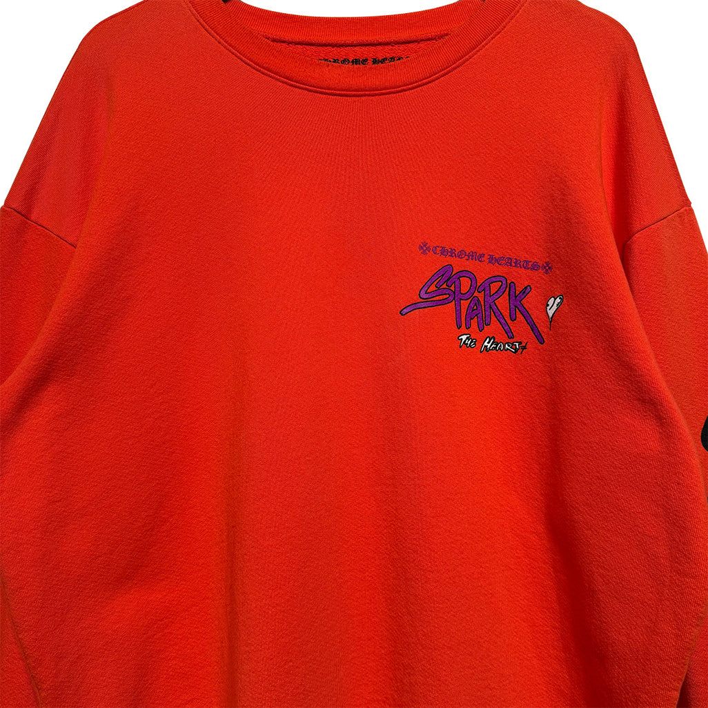 Chrome Hearts Matty Boy "Sadistic Lipstick" Crewneck Sweatshirt Orange