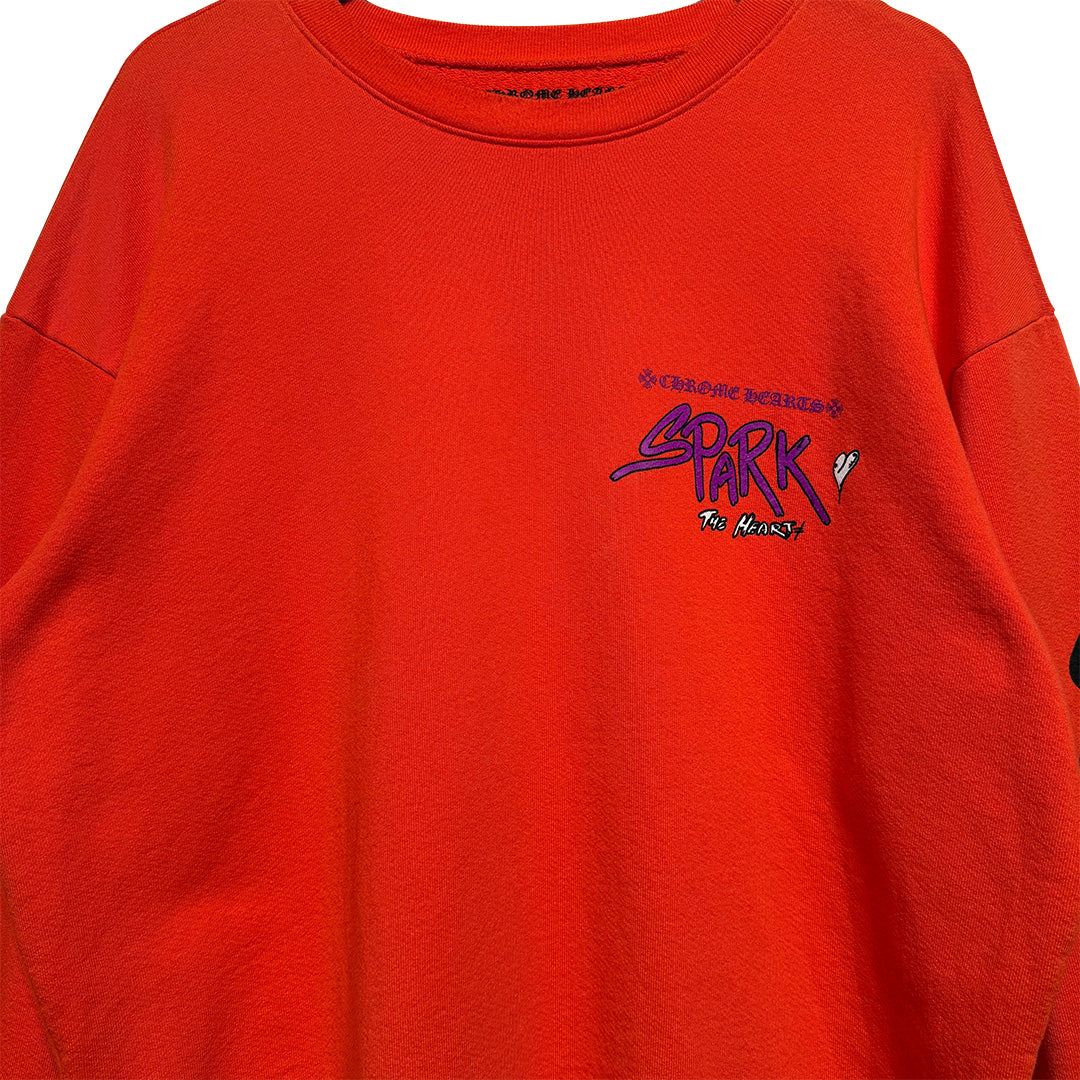 Chrome Hearts Matty Boy "Sadistic Lipstick" Crewneck Sweatshirt Orange