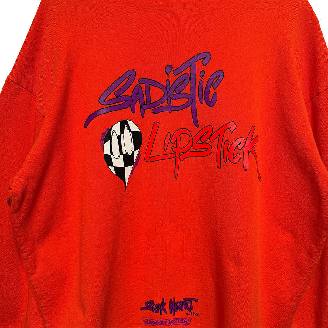 Chrome Hearts Matty Boy "Sadistic Lipstick" Crewneck Sweatshirt Orange