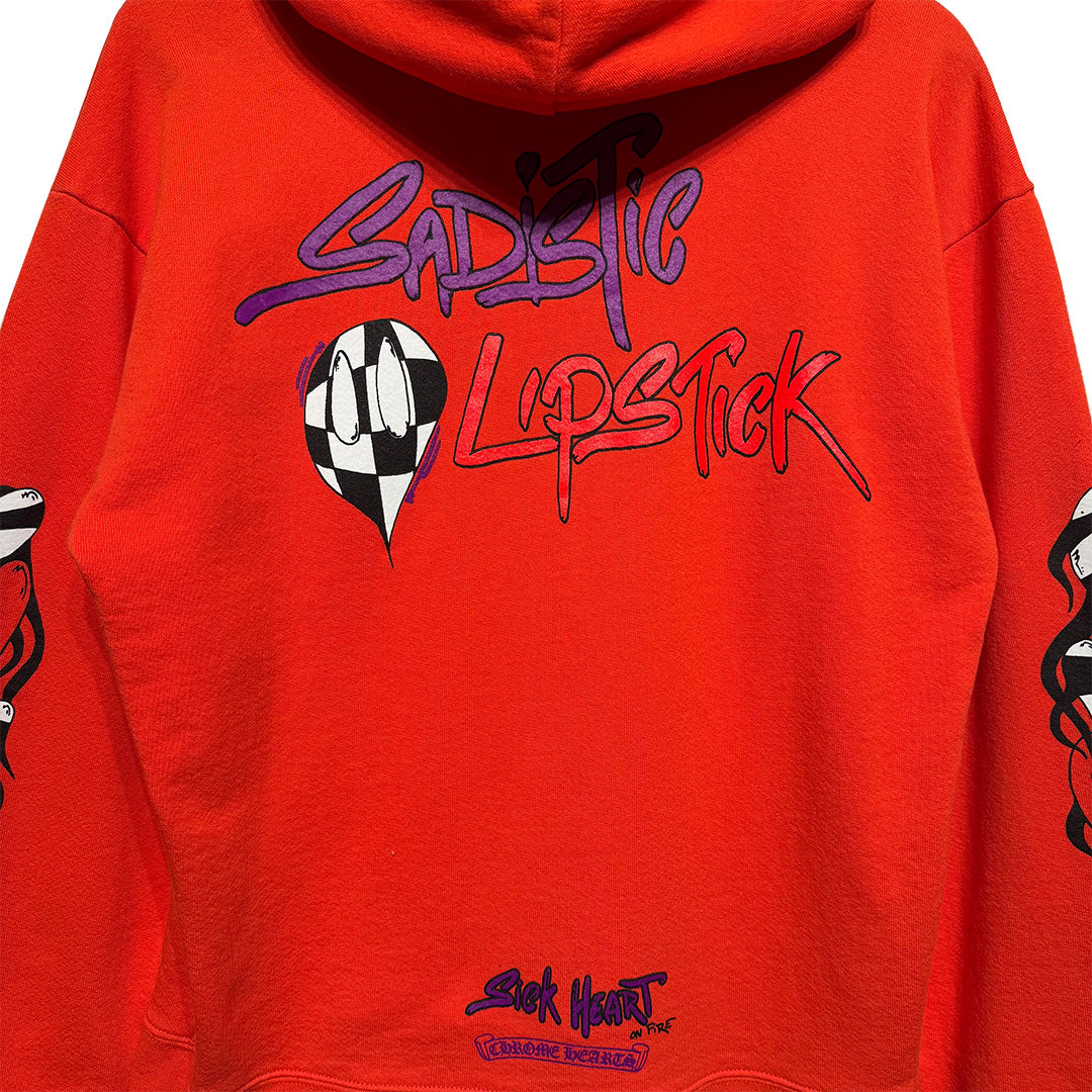 Chrome Hearts Matty Boy "Sadistic Lipstick" Hoodie Orange